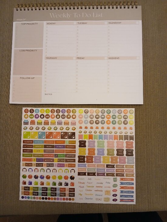 Other - BRAND NEW!!  Weekly 'To Do" Planner w/ sheet of icon stickers
